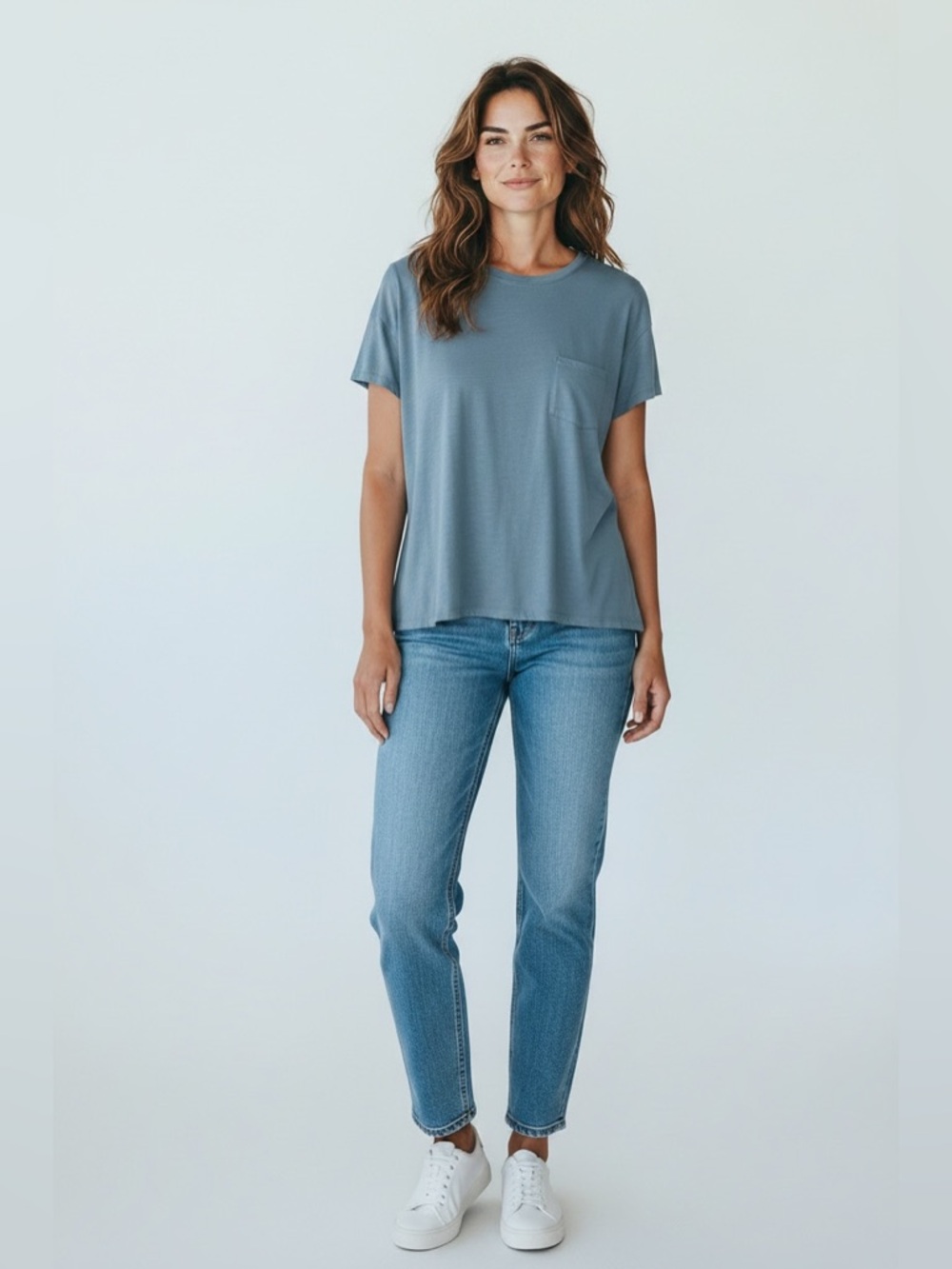 Max Studio Women’s Short Sleeve Tee // Blue // XL